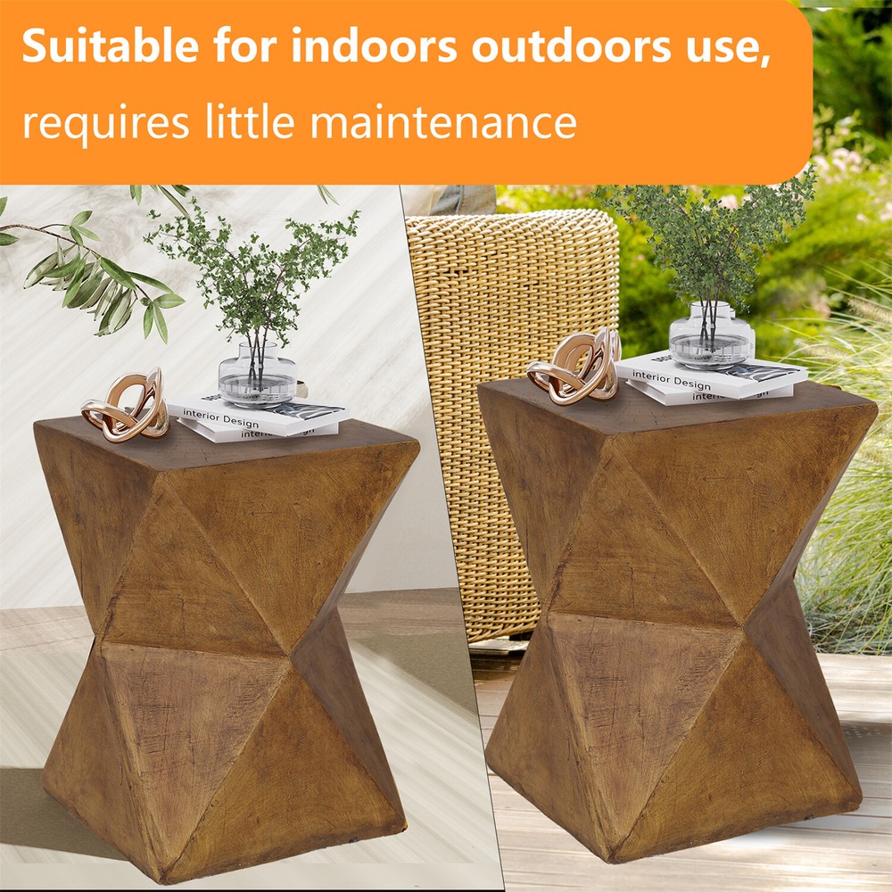 Clear Texture Concrete Accent Table Patio Garden Stool Modular Desigh Side Table