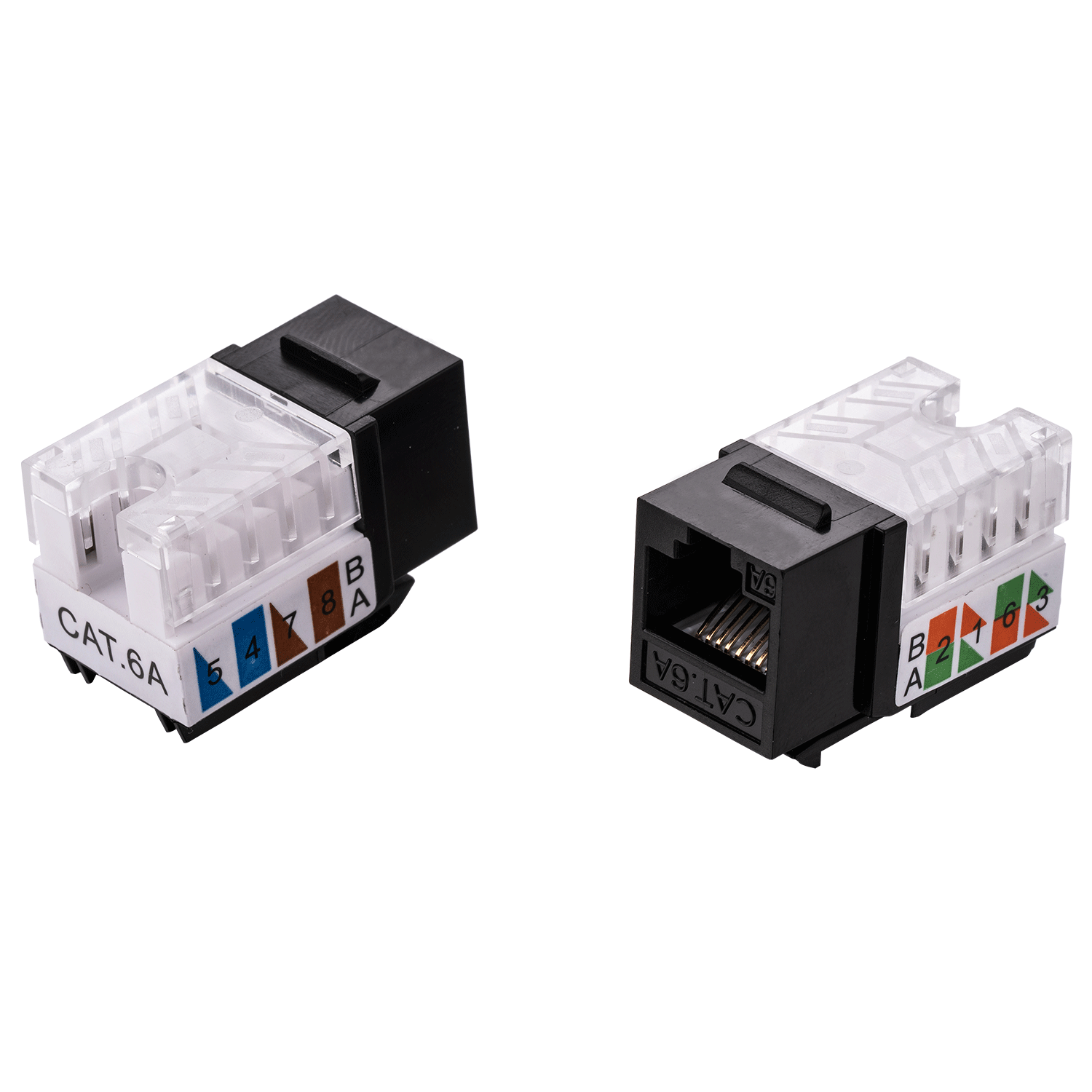 CAT6a Keystone Jack Ethernet 110 Punch Down Tool Network 45 Degree 8P8P RJ45 Lot