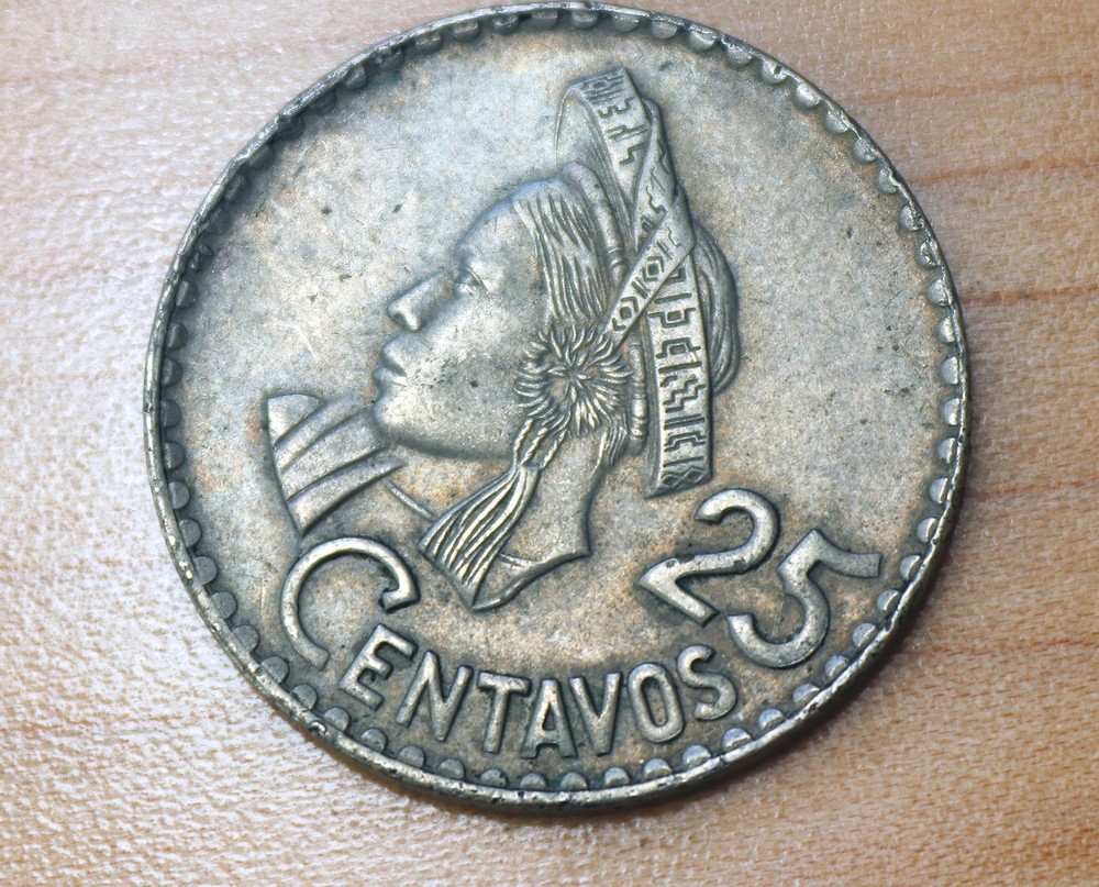 1967 Guatemala 25 Centavos