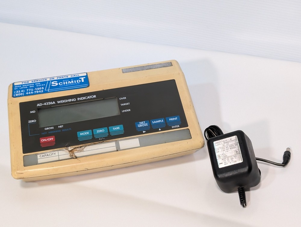 A & D Co. AD-4326A Simple Weighing Indicator Digital Control w/ AC Adapter Plug