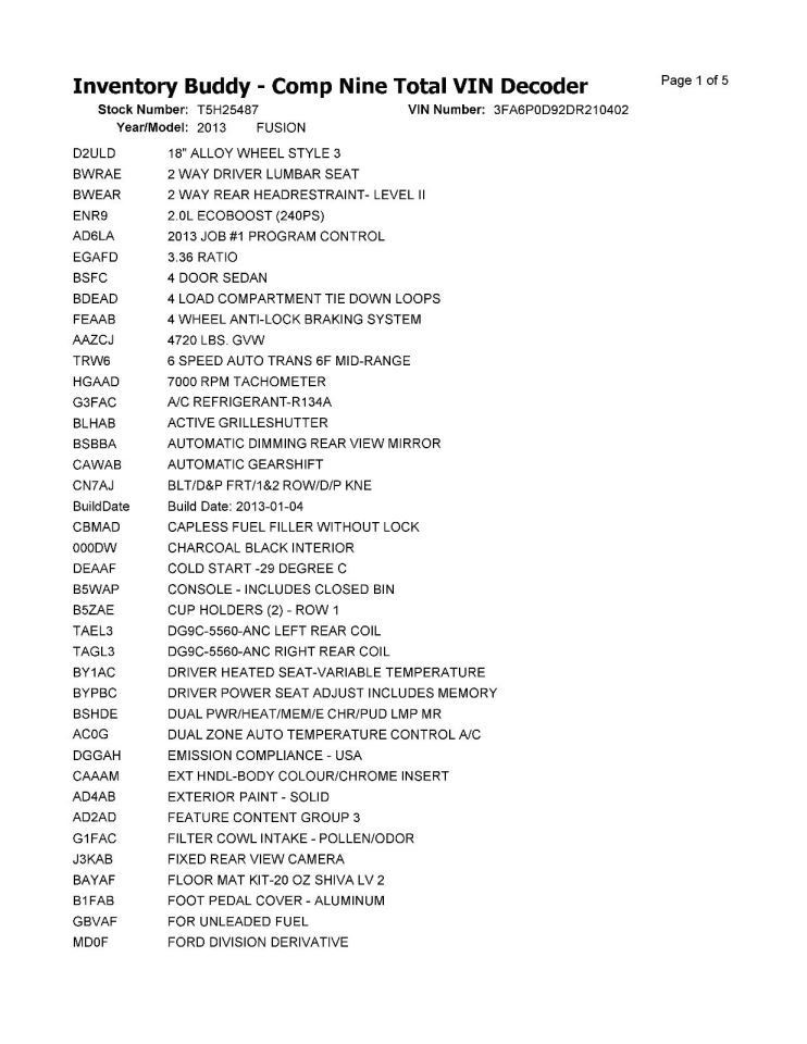 FUSION 2013 Air Shutter 974055