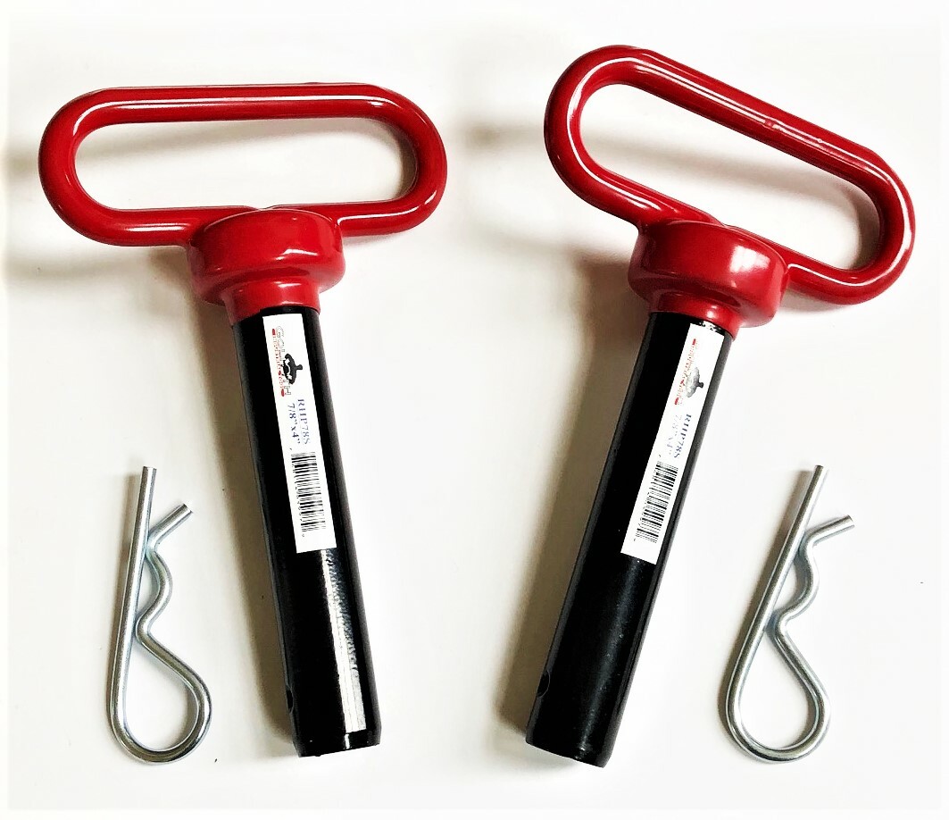5 GOLIATH INDUSTRIAL RED HANDLE 7/8 X 4" TRACTOR HITCH PINS WAGON TRAILER RHP78S