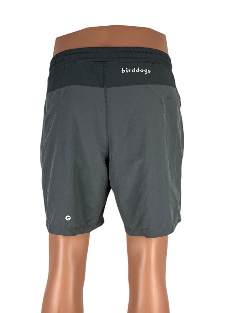 Birddogs Mens Medium Compression Lined Athleisure Shorts 7” Classic Gray EUC