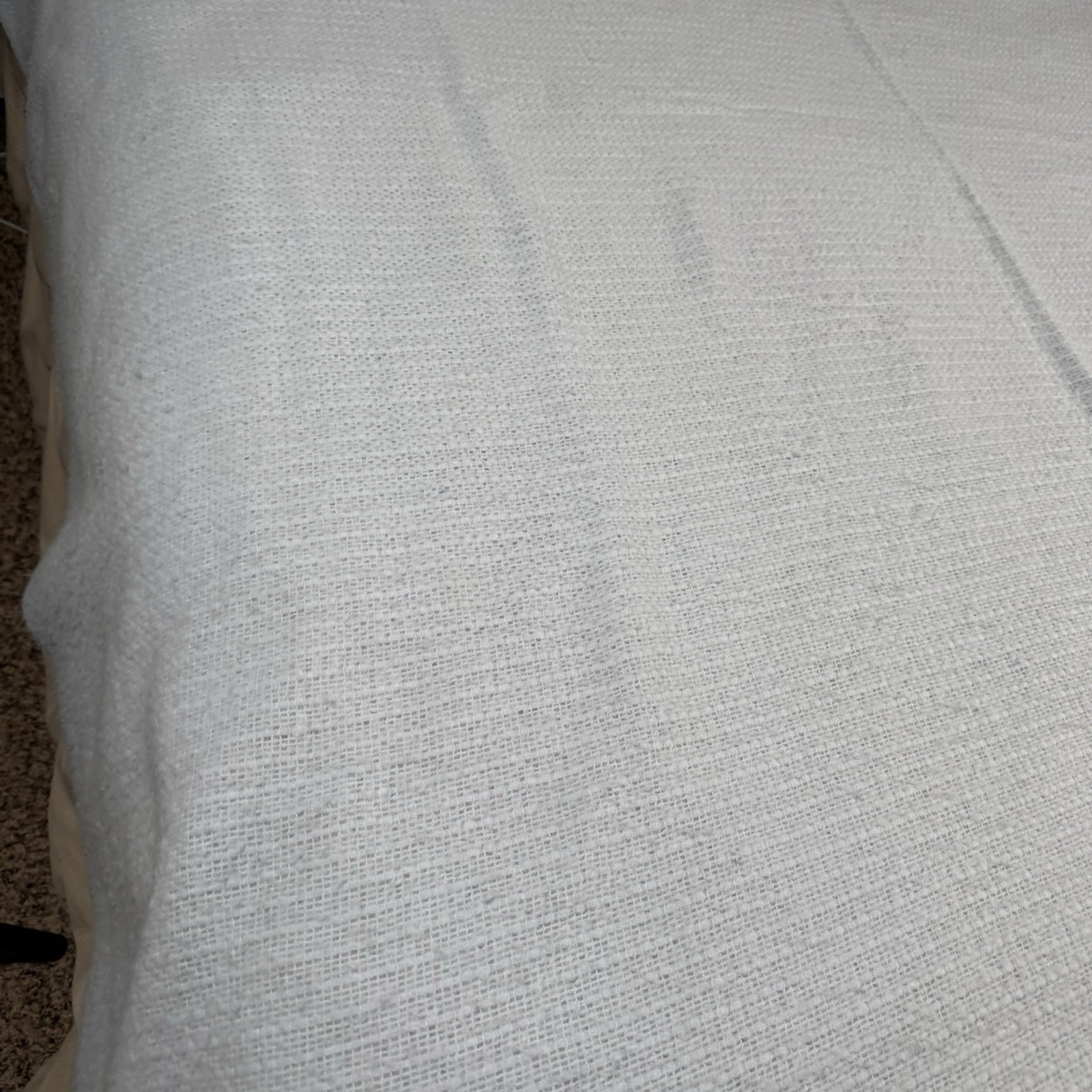 VTG Blue Blanket Thermal Waffle Weave Soft Satin Trim Cannon Mills Co 72x82