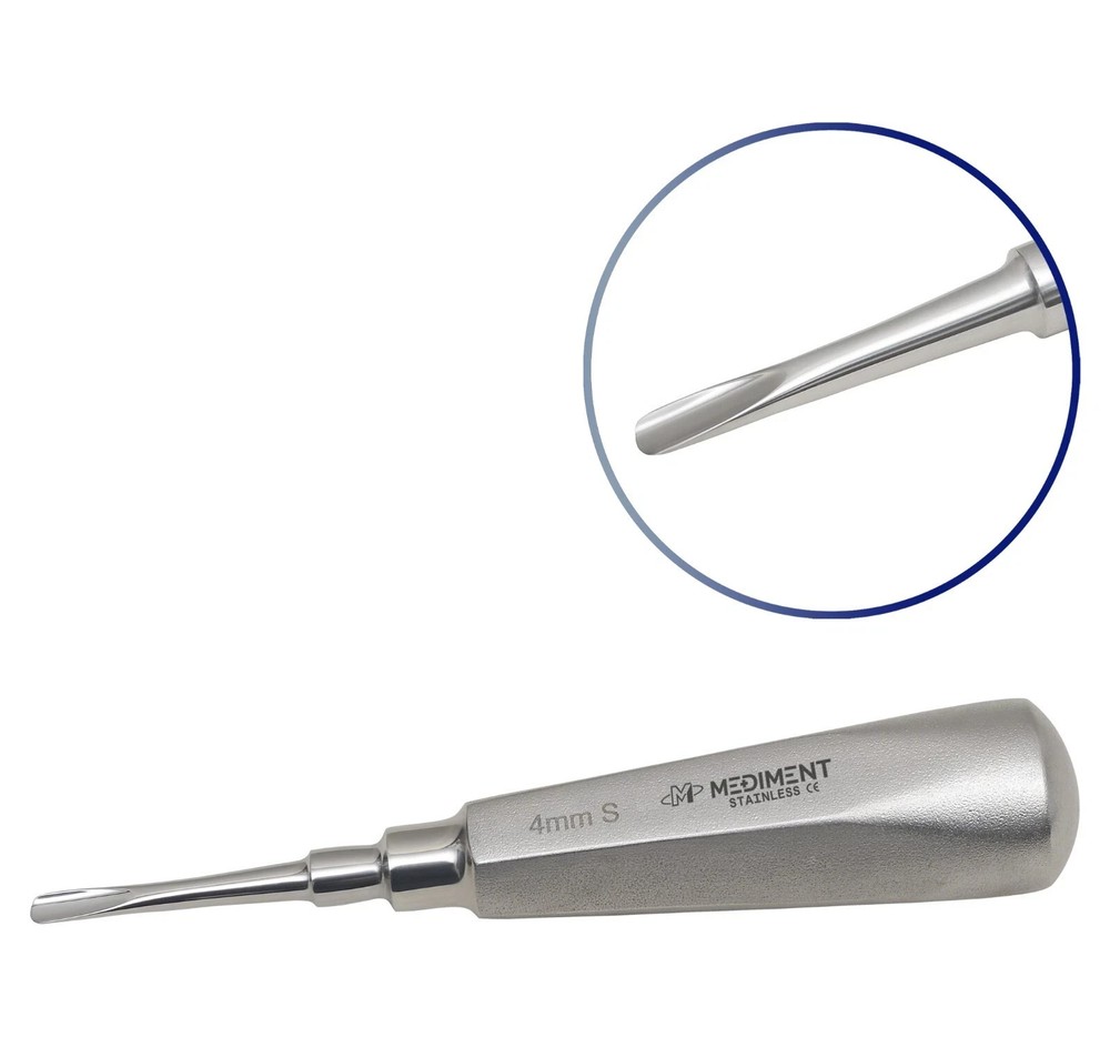 4mm Straight Tip Dental Root Tooth Luxating Elevator Pick Stainless