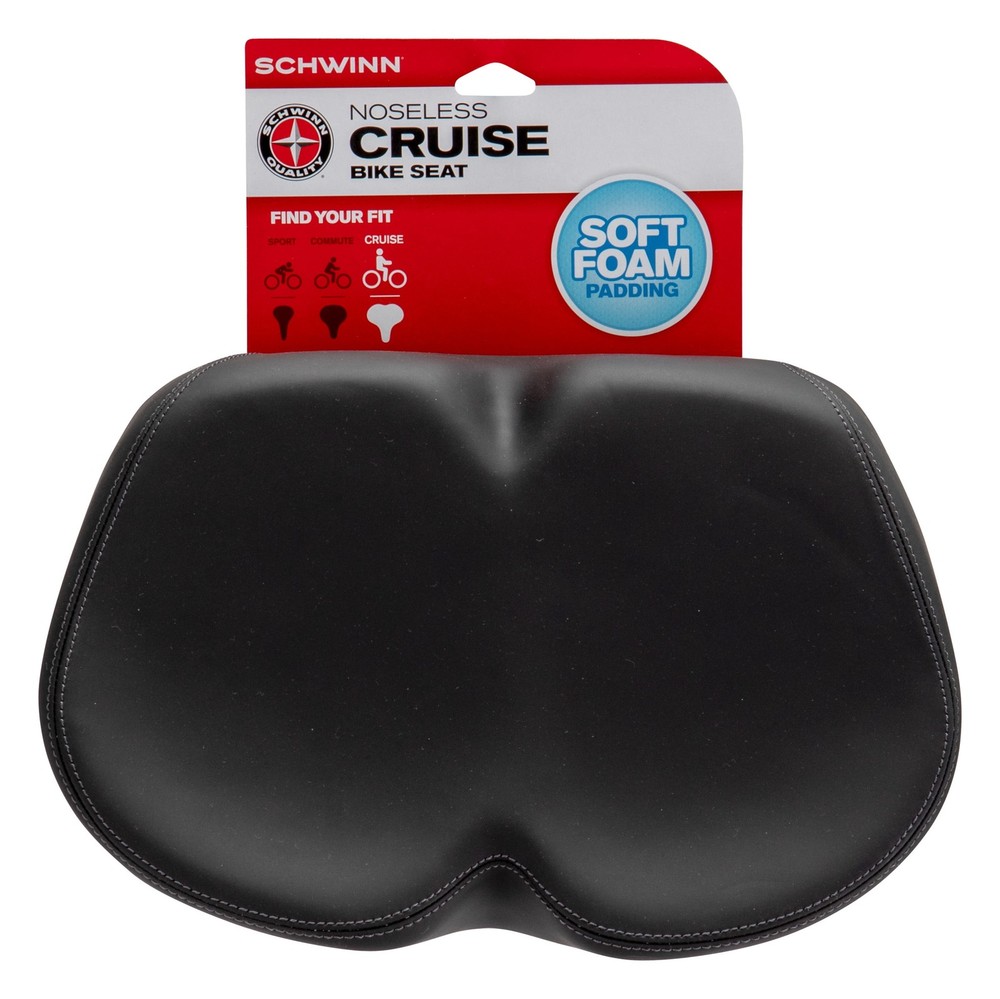 Cruise Noseless Foam Bicycle Saddle Black