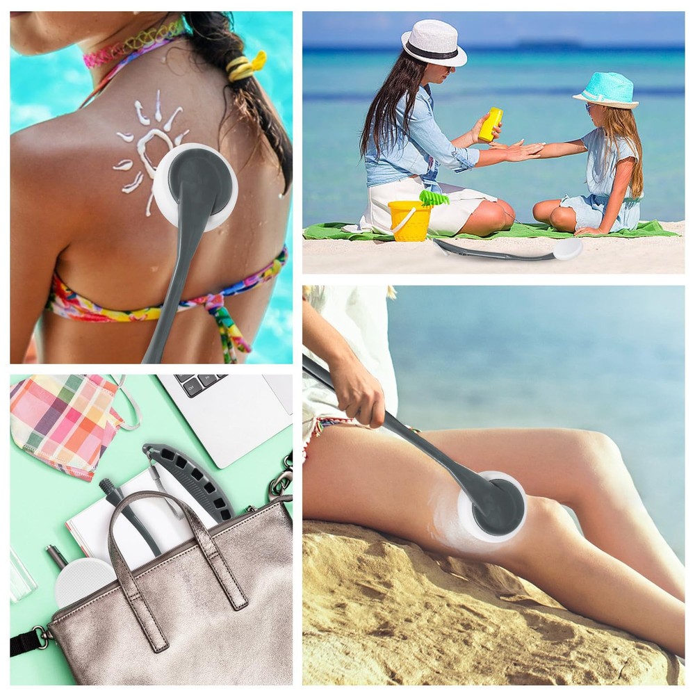 Lotion Applicator for Back, 20.5'' Replaceable Back Grey