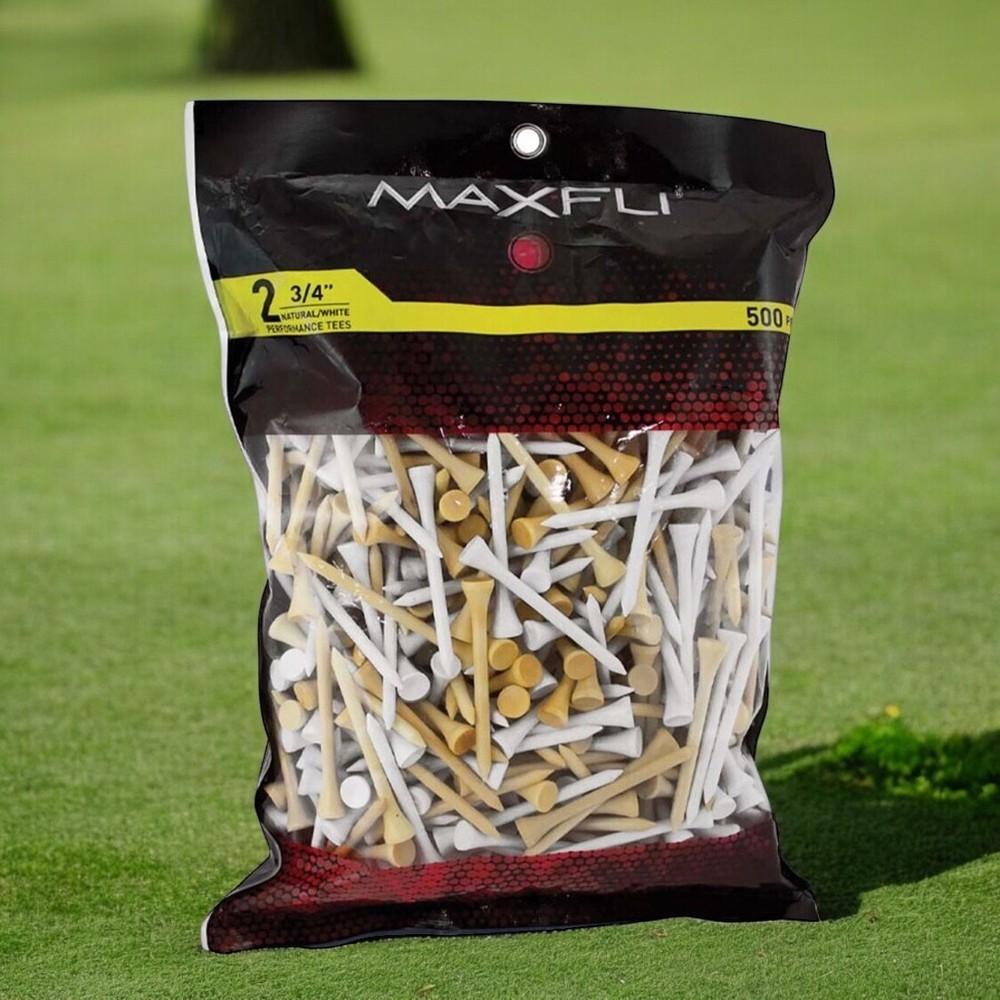 Maxfli 2.75'' Natural/White Golf Tees 500 Pack
