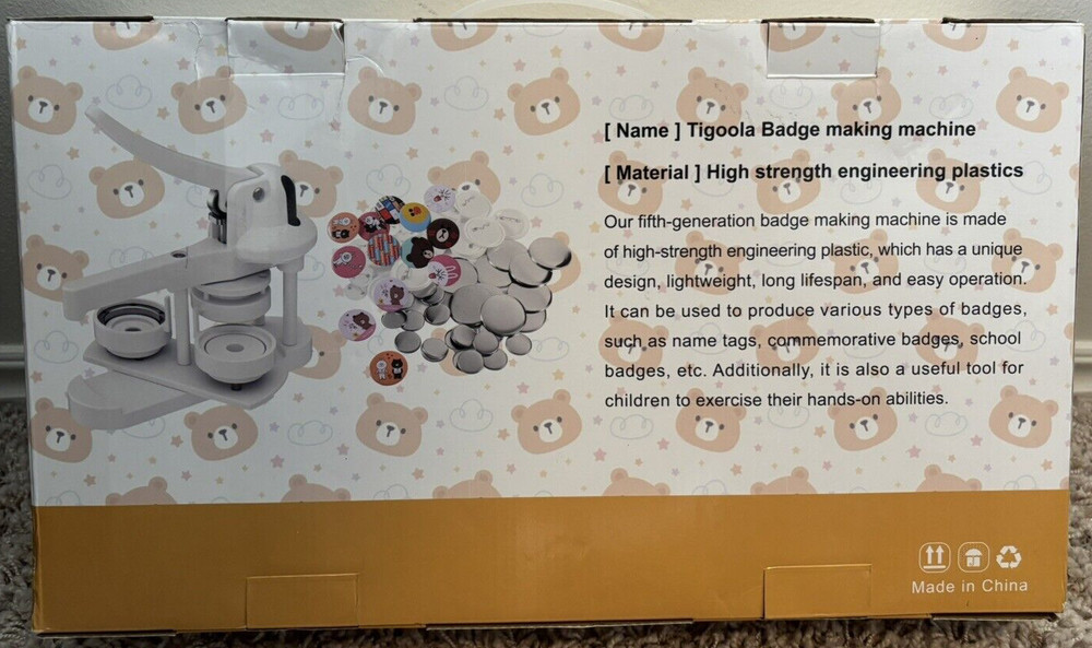 Tigoola Button Maker (5th Gen)58mm badge Maker Button Press Badge
