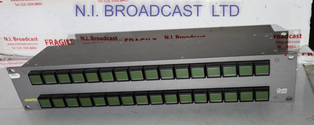 1x Evertz cp2032e ethernet IP router matrix panel