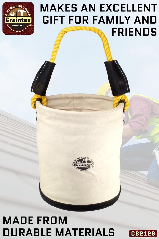 CB2126 Utility Plastic Bottom Canvas Bucket