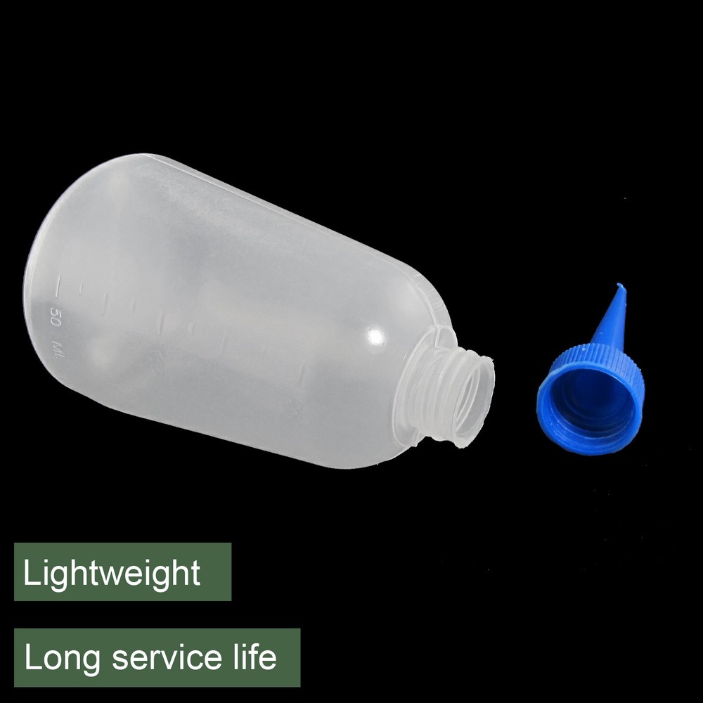 2 Pcs Squeeze Bottle, Lab Bottles with Sharp Mouth (Clear, 250ML)