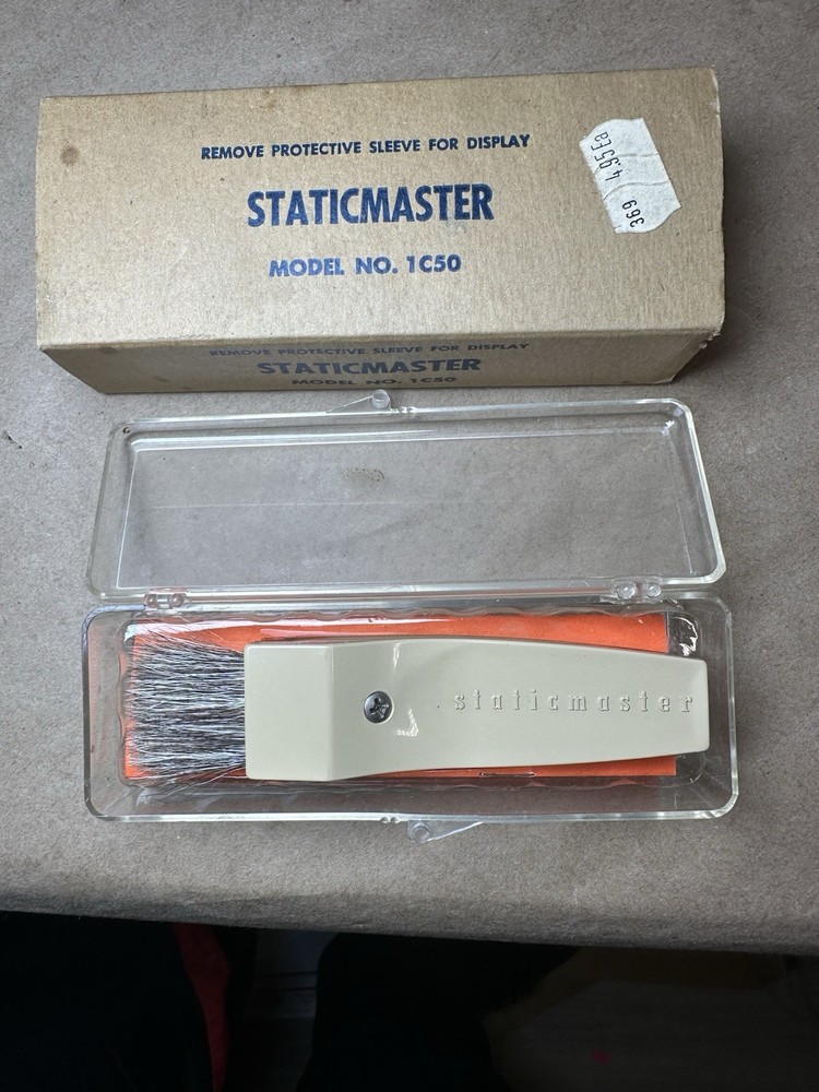 Vtg 1970's Static Master Brush 1C 50 Staticmaster Case Nuclear Prod