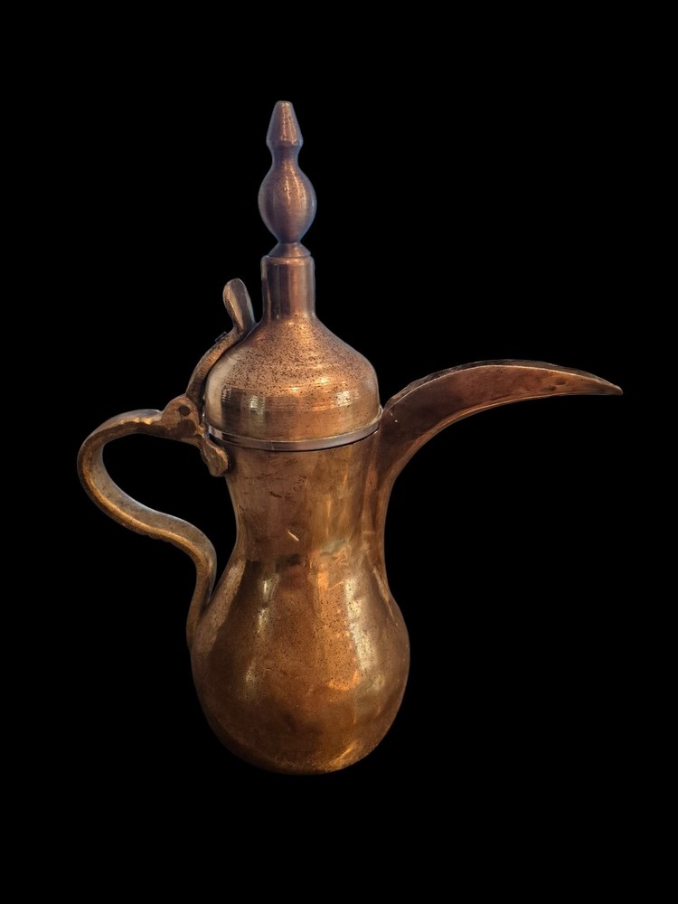 Brass Copper Dallah Coffee Pot Middle Eastern Handmade Traditional Design
