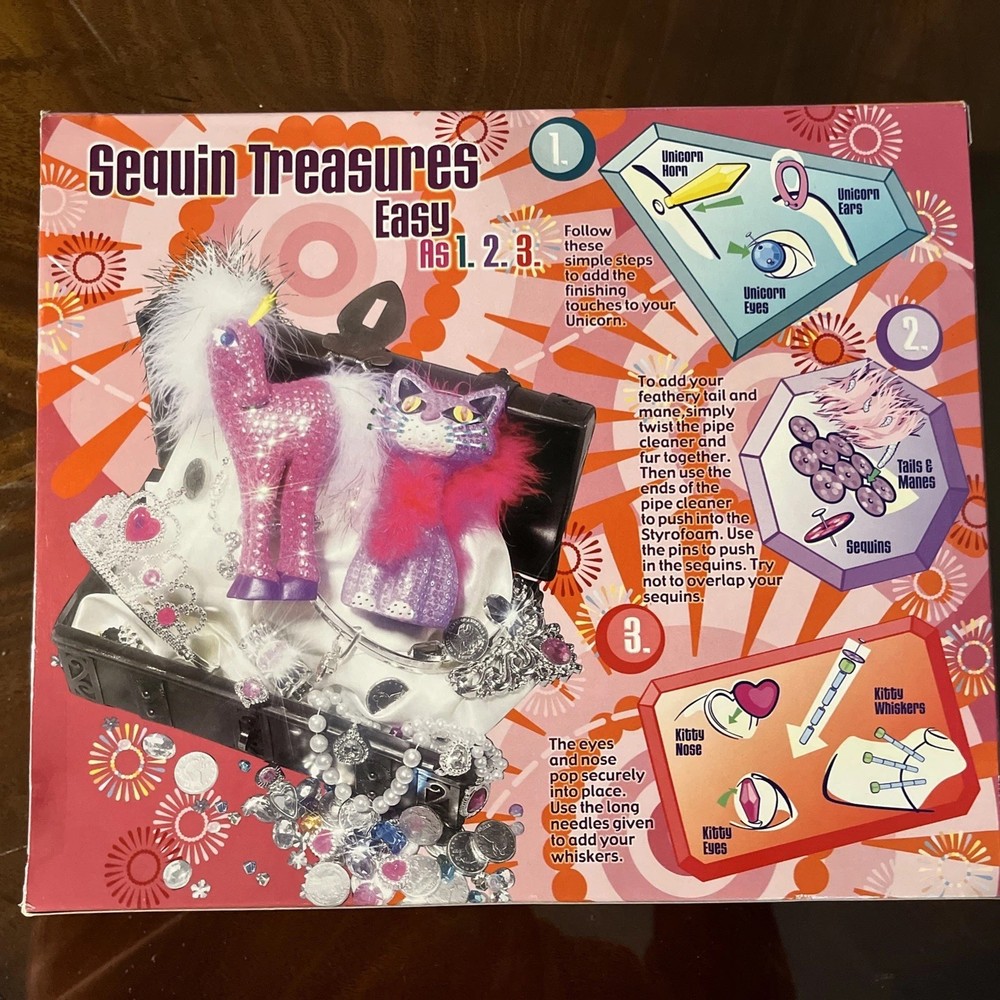 Sequin Treasures - Horse And Cat Craft Set