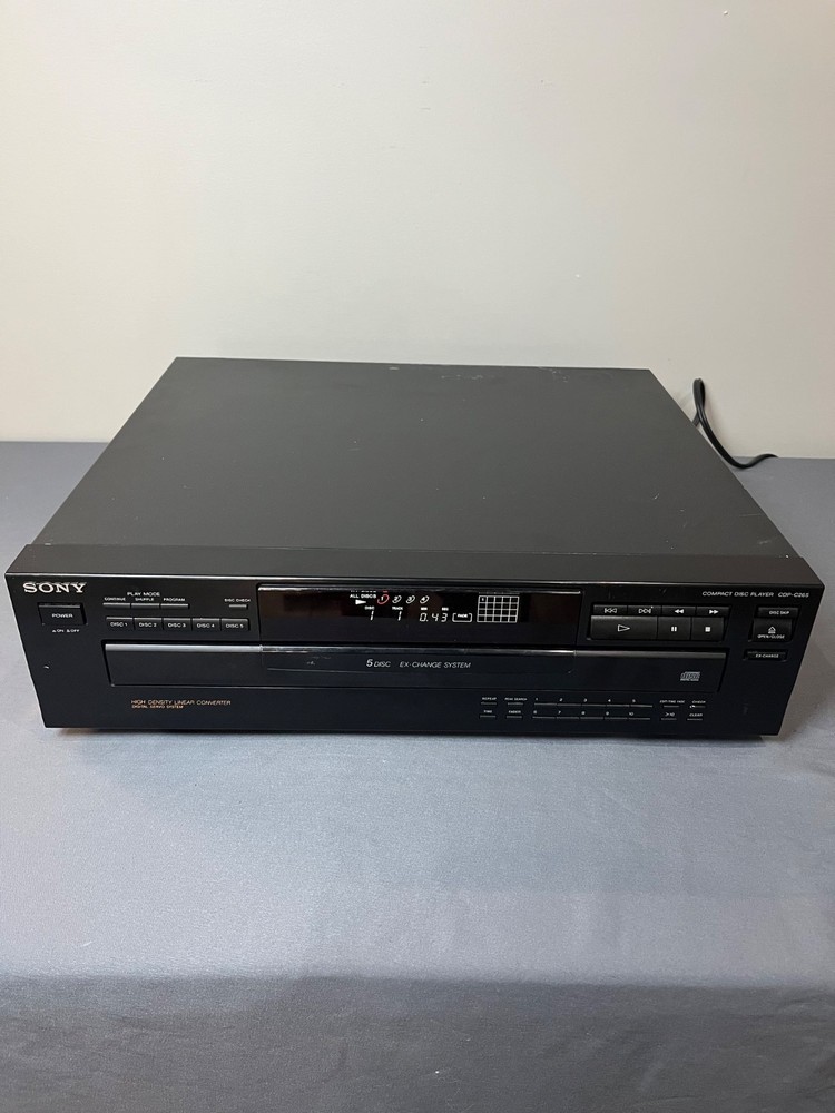 Sony CDP-C265 5-Disc Carousel CD Player Changer - TESTED & WORKING