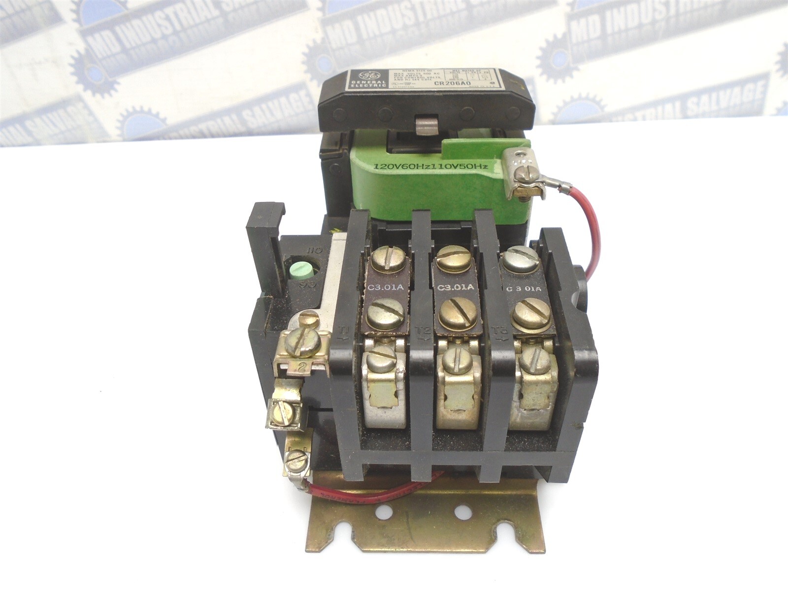 GE - CR206A0 - SIZE 00 STARTER CONTACTOR 9A - 115-575V - 1/3-2HP - 110/120V Coil