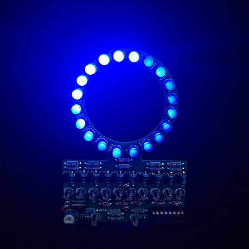 D4017 Ring Shaped Gradient LED Water Lamp DIY Electronic Kit For Physics Teachin