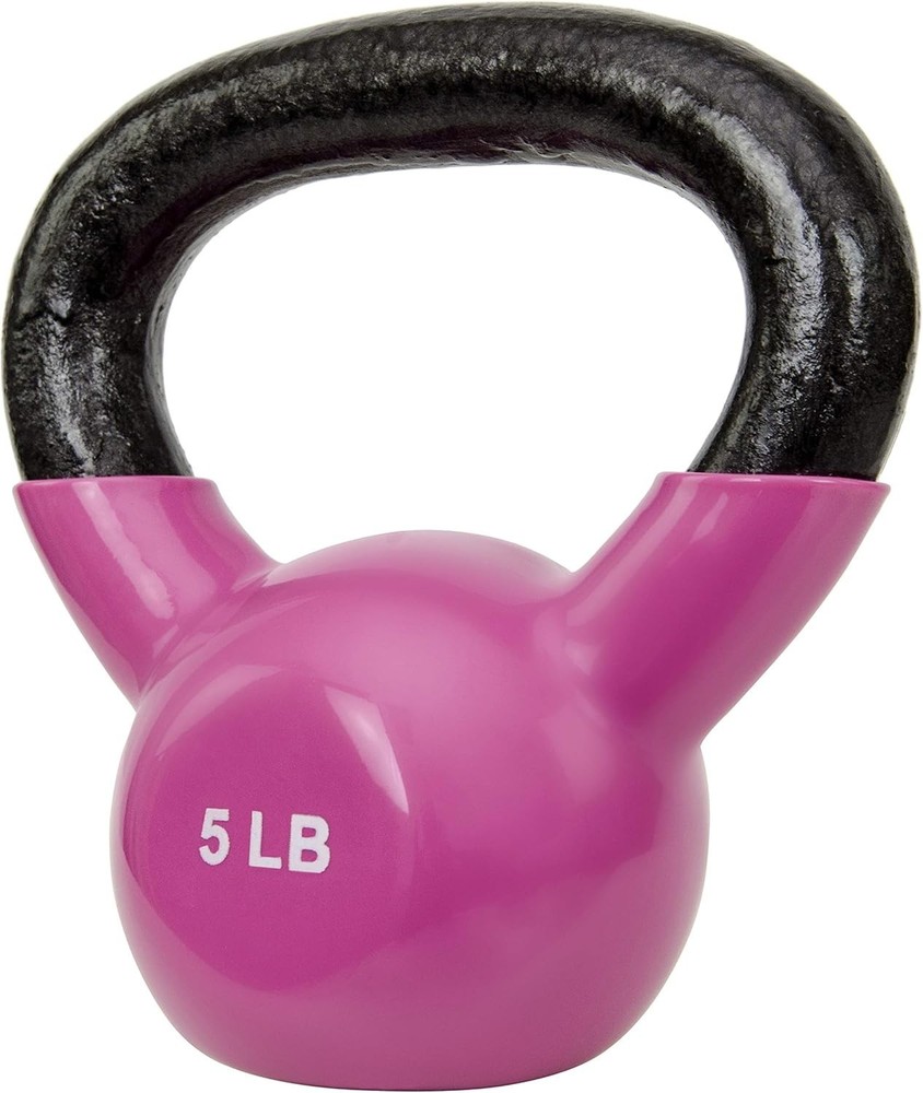 Color-Coded Kettlebells in 5-25 Pound Options for Easy Weight Identification