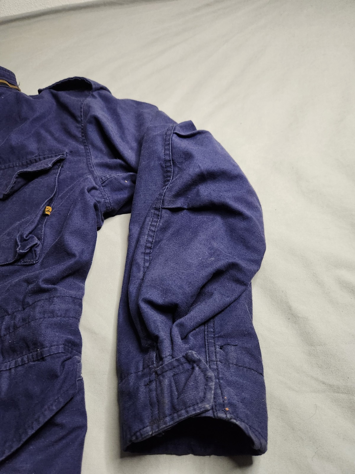 Alpha Industries M-65 Cold Weather Field Jacket Coat Mens Sz Large Blue Navy USA