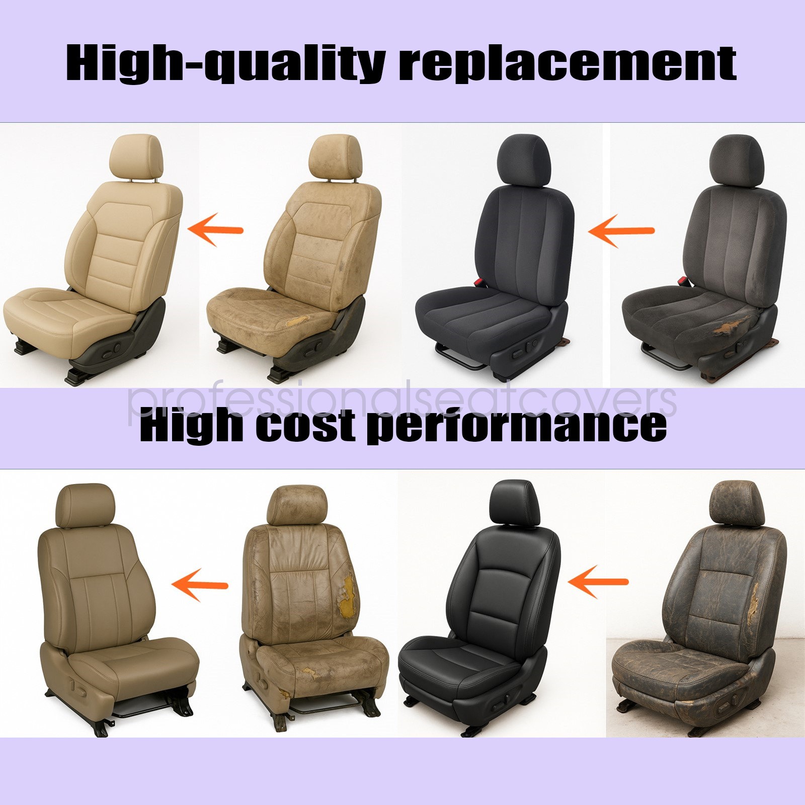 Fits 2013-2018 Dodge Ram 1500 2500 Driver Bottom Seat Cover With Foam Cushion