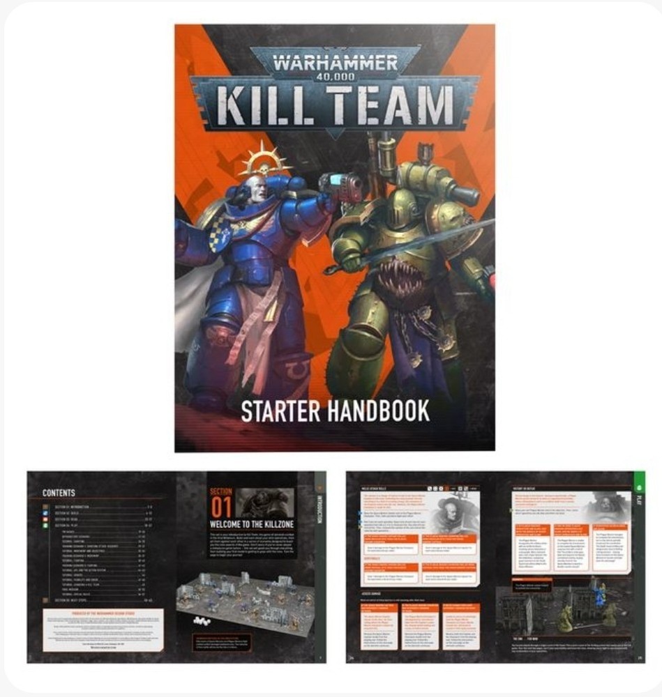 Warhammer 40k Kill Team Starter Handbook, Reference Sheets & Tokens New