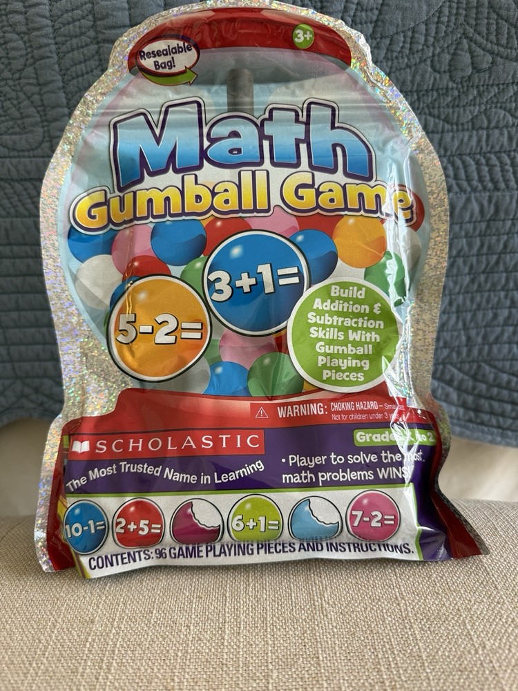 Scholastic Math Gumball Game New In Package Learning