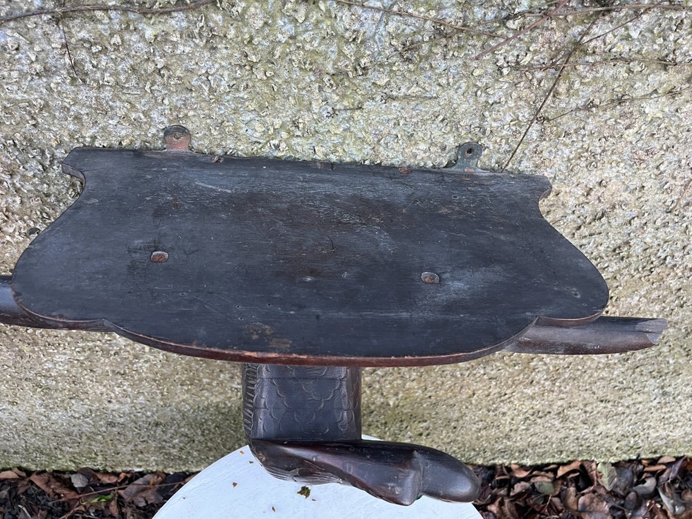 Antique Victorian Black Forest Craved Eagle Shelf.