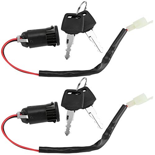 Ignition Switch Key Set, 2 Positions On and Off, Plastic, Direct Replacement,