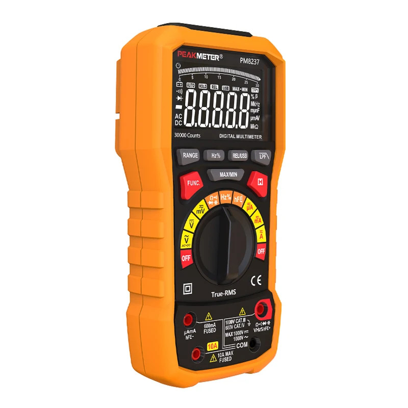 True RMS Multimeter 4½ Digital Voltmeter Ammeter LPF VFD Freq Tester USB PC Con