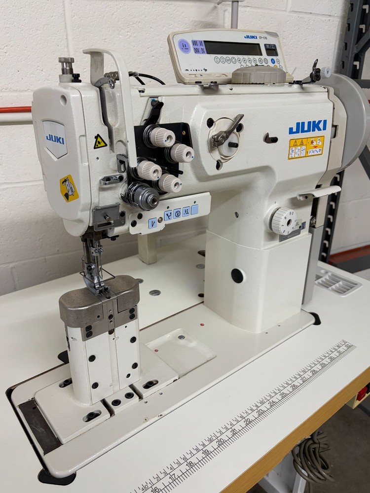 Pre-owned JUKI PLC 1760 Double Needle Post-Bed Walking Foot sewing Machine