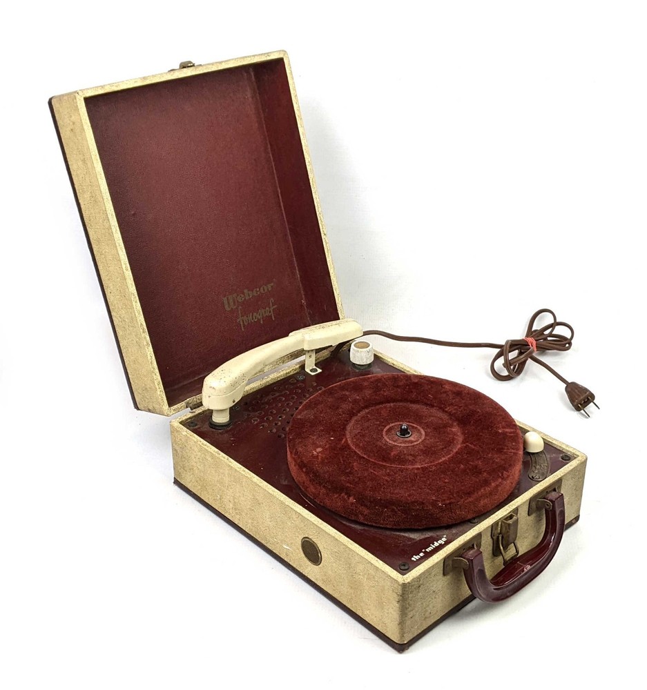 Vintage Portable Webcor Phonograph Record Player The Midge