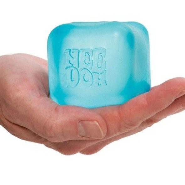 Schylling NeeDoh Nice Cube BLUE Sensory Squeeze Toy with Super Solid Squish