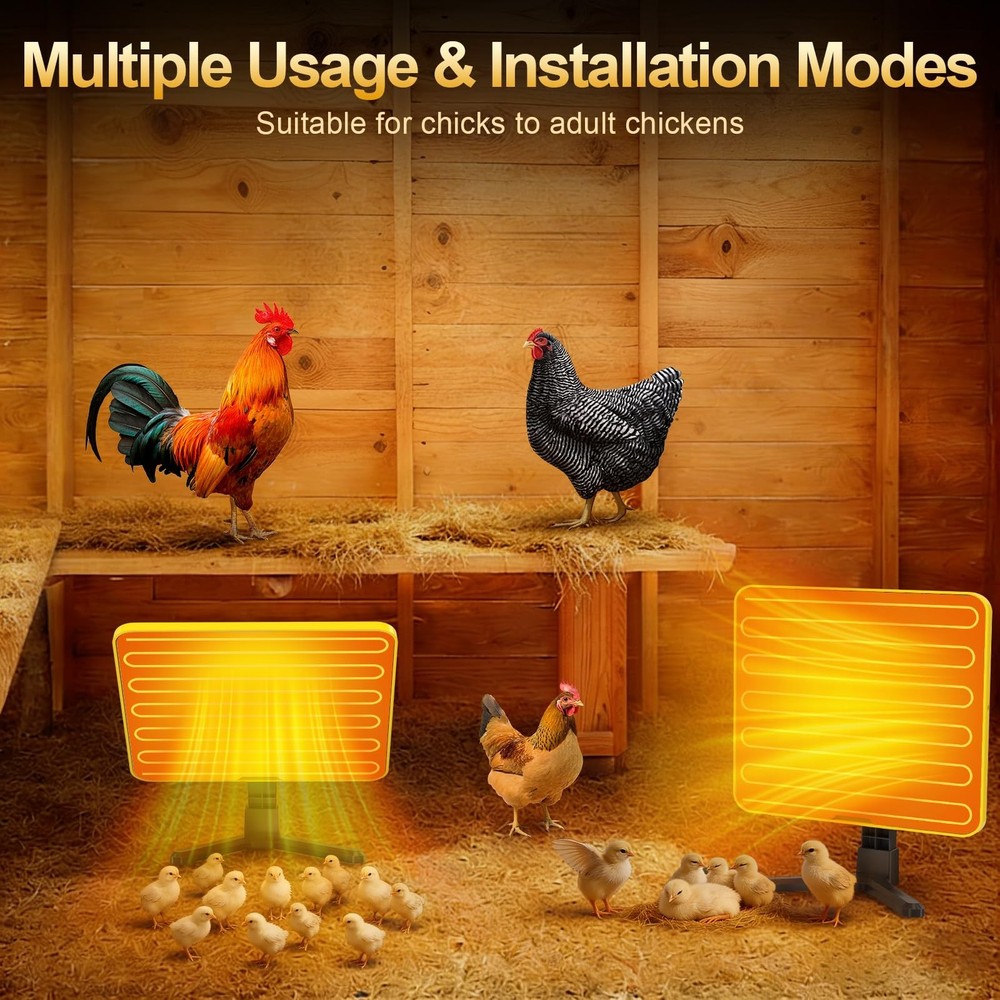 Chick Brooder Plate Adjustable Chicken Heater Radiant Heat Panel for Poultry