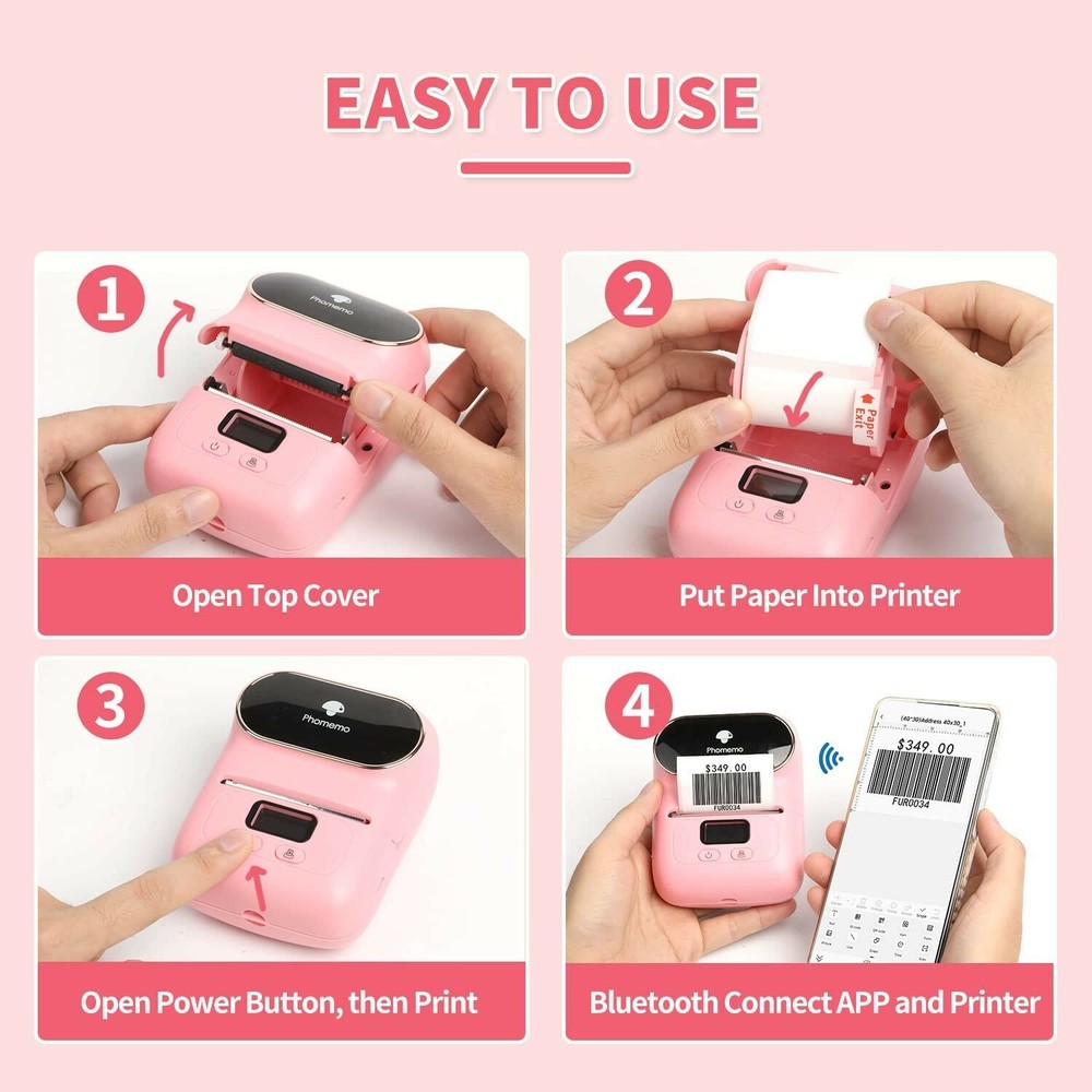 Phomemo M110 Label Maker Portable Bluetooth Thermal Sticker Label Maker Printer