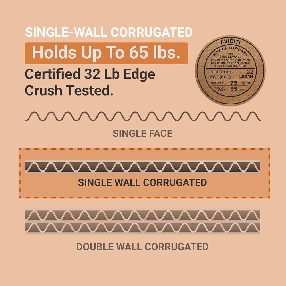 8 x 8 x 6 Shipping Boxes Moving Boxes Corrugated Kraft 25/Bundle 25/Pack