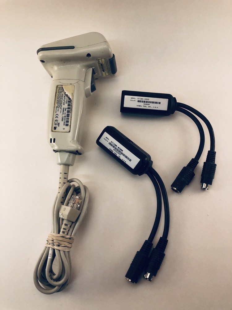 Symbol Spark LS1004 Bar Code Scanner-(5)-& STI80-0200 Synapse Smart Cable (2)