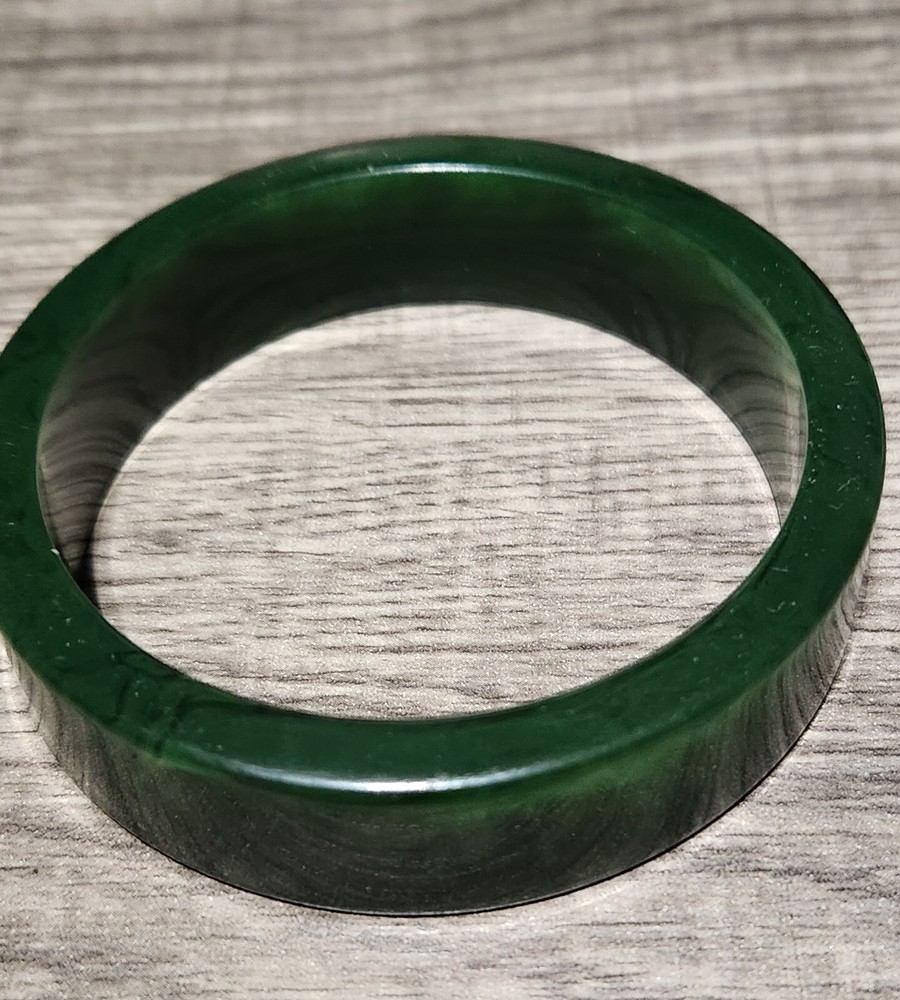 Vintage Marbled Green Bakelite Bangle Bracelet  C3