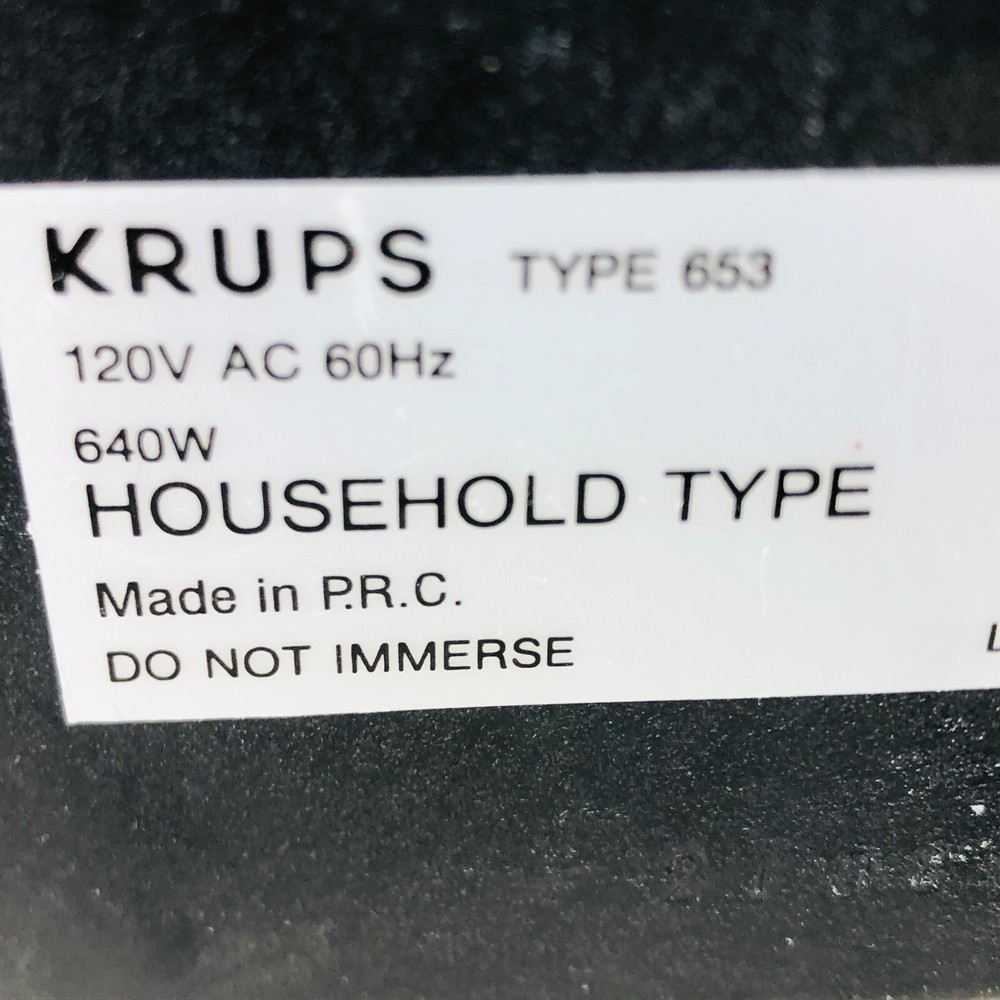 KRUPS 653 WAFFLE CHEF COMPACT 2 SLICE BELGIAN WAFFLE MAKER