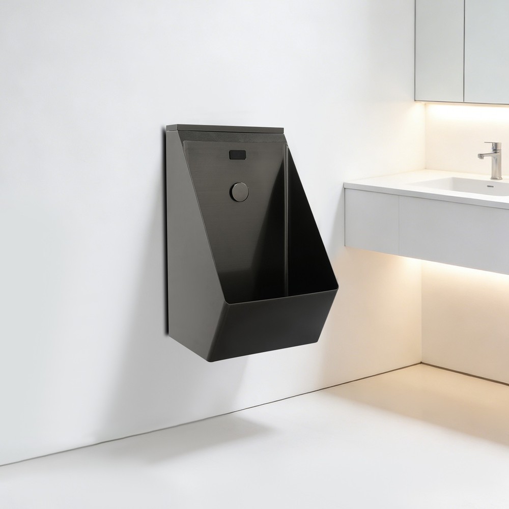 Wall Mounted Sensor Urinal Automatic Sensor Urinal Toilet For Men Toilet Black