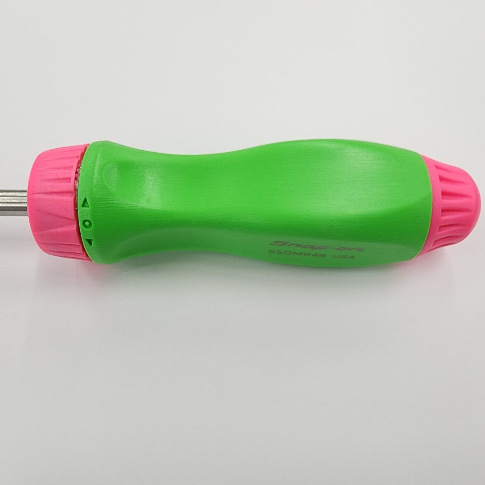 Snap-on Tools USA RARE GREEN & PINK Ratcheting Screwdriver w/Bits SSDMR4B