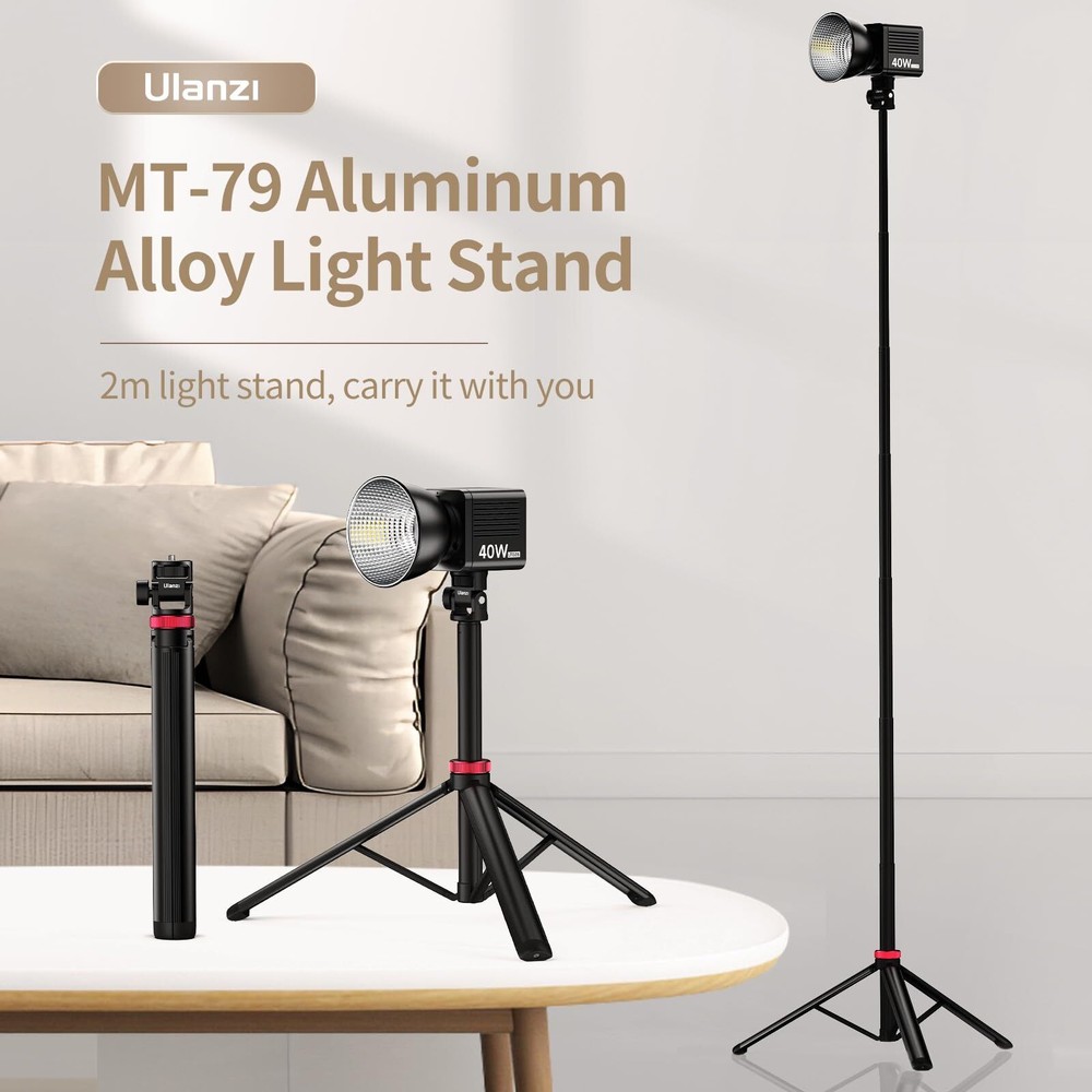 MT-79 Extendable Photography Light Stand 81" Portable Adjustable Light Tripod...