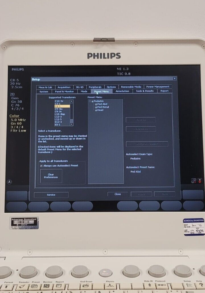 PHILIPS CX50 Portable Ultrasound Machine with C8-5 Probe, Version X.0