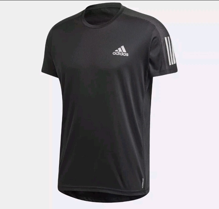 Adidas Men's Own the Run Tee Black/Reflective Silver