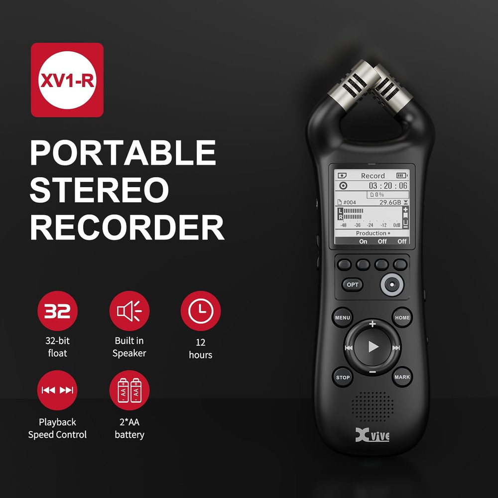 XV1-R Portable Stereo Recorder and Audio Interface