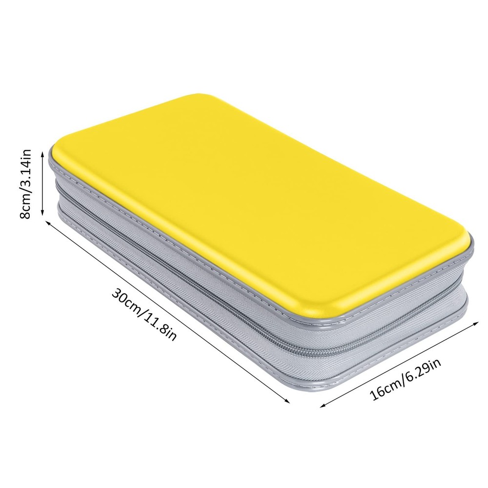 Siveit CD Case, DVD Case Holder 96 Capacity Hard Plastic 96 Capacity, Yellow
