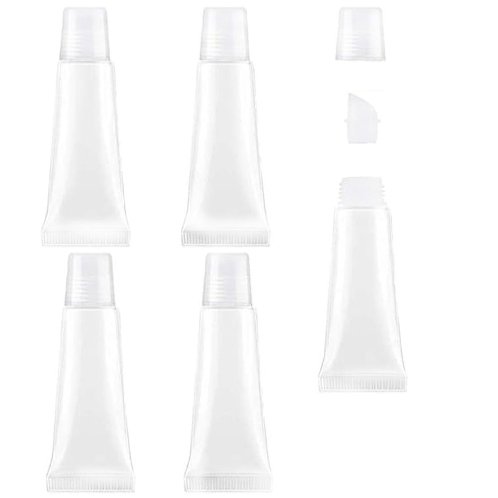 Refillable Lip Gloss Tubes and Travel Toothpaste Containers - 10ml 5 Pack