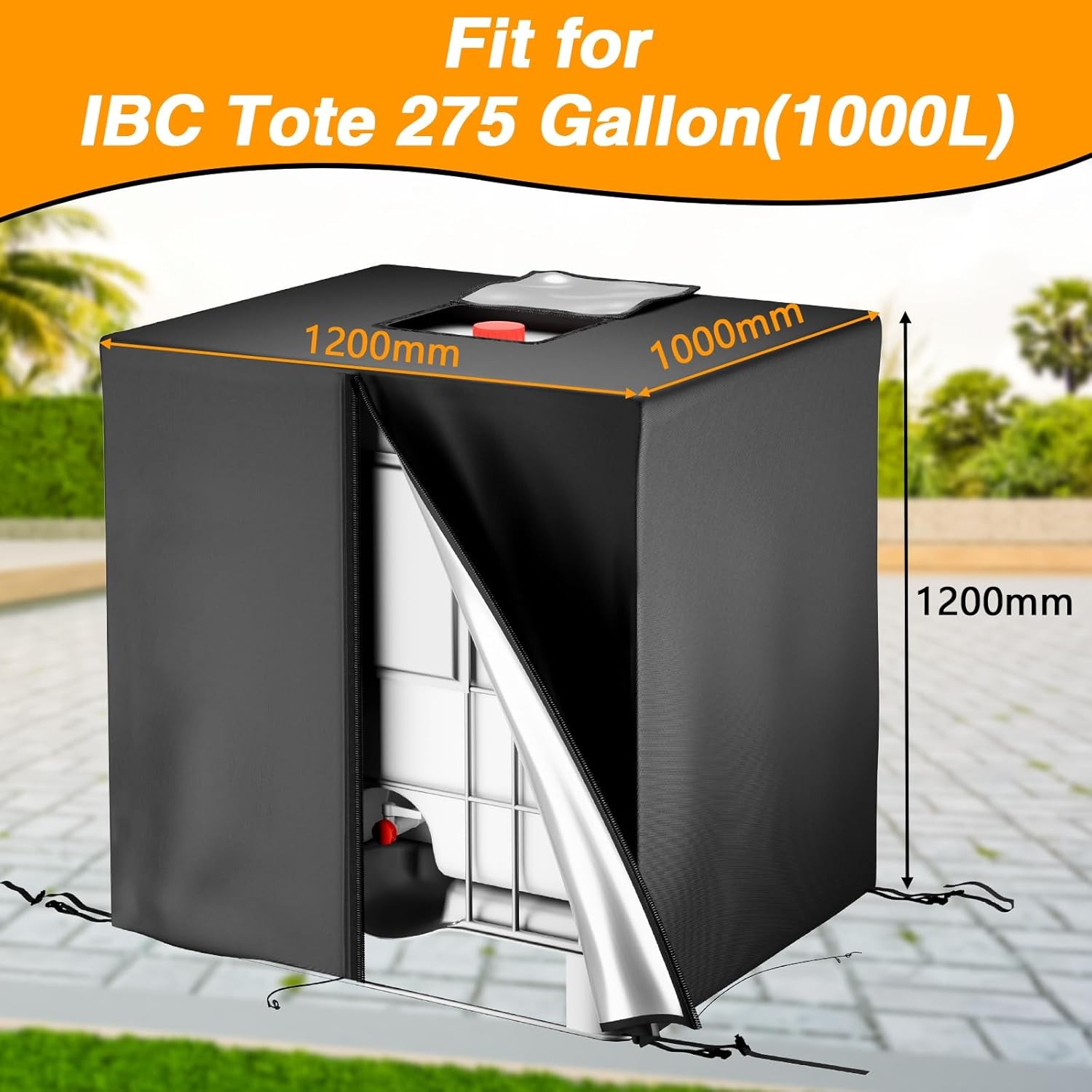 IBC Tote Waterproof Cover for 1000L Tank Container, UV Protective