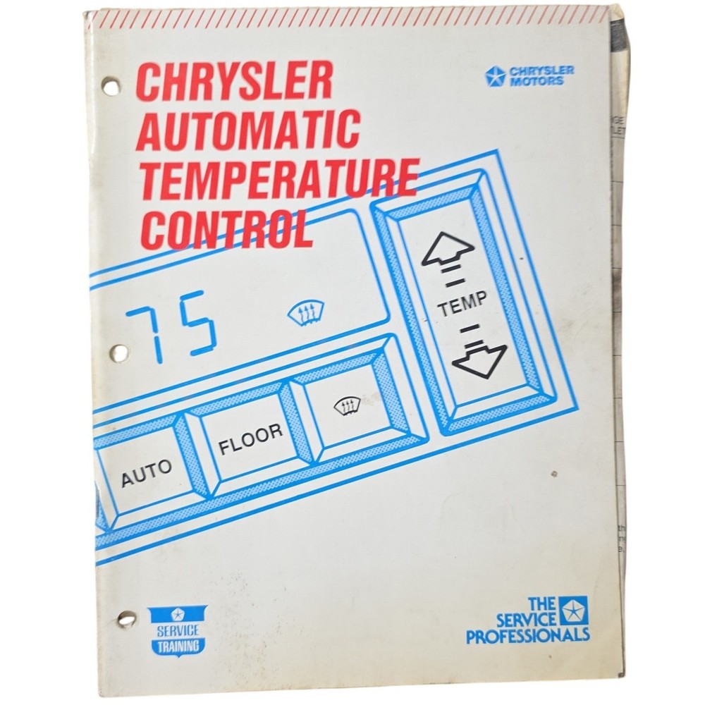 Chrysler Automatic Temperature Control Service Manual Training Program