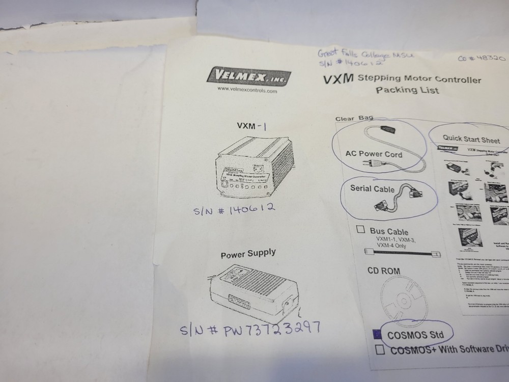 Velmex Inc. Model VXM-2 Stepping Motor Controller Stepper VXM-2
